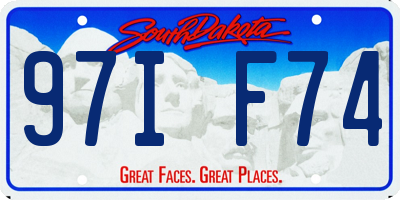 SD license plate 97IF74