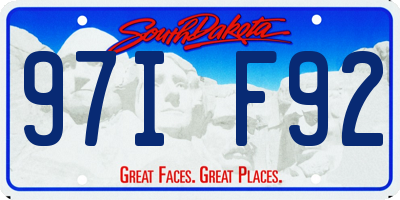 SD license plate 97IF92