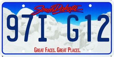 SD license plate 97IG12