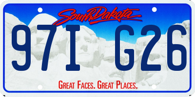 SD license plate 97IG26
