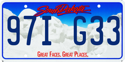 SD license plate 97IG33
