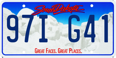 SD license plate 97IG41
