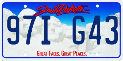 SD license plate 97IG43