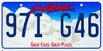SD license plate 97IG46
