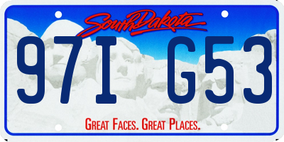 SD license plate 97IG53
