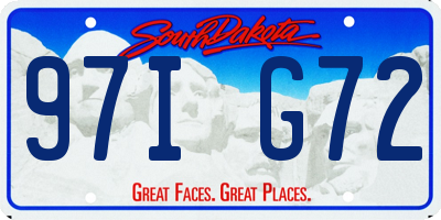 SD license plate 97IG72