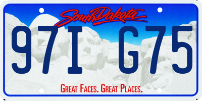 SD license plate 97IG75