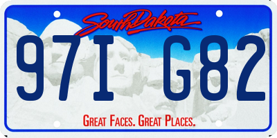 SD license plate 97IG82