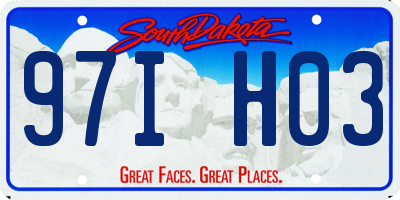 SD license plate 97IH03