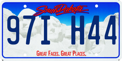 SD license plate 97IH44