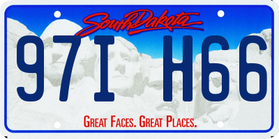 SD license plate 97IH66