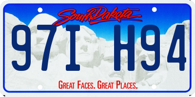 SD license plate 97IH94