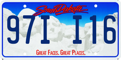 SD license plate 97II16