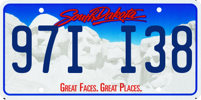 SD license plate 97II38