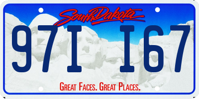 SD license plate 97II67