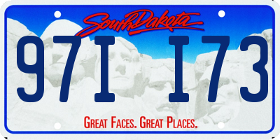 SD license plate 97II73