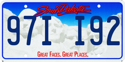 SD license plate 97II92