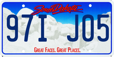 SD license plate 97IJ05