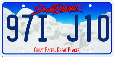 SD license plate 97IJ10