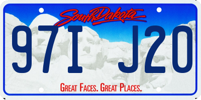 SD license plate 97IJ20