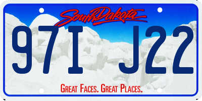 SD license plate 97IJ22