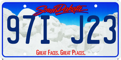 SD license plate 97IJ23