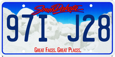 SD license plate 97IJ28