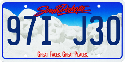 SD license plate 97IJ30