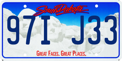 SD license plate 97IJ33