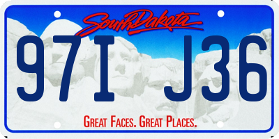SD license plate 97IJ36