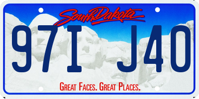 SD license plate 97IJ40