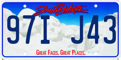 SD license plate 97IJ43