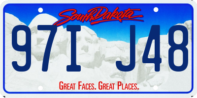 SD license plate 97IJ48