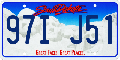 SD license plate 97IJ51
