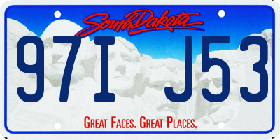 SD license plate 97IJ53