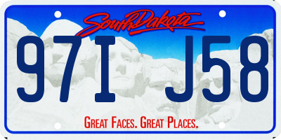 SD license plate 97IJ58