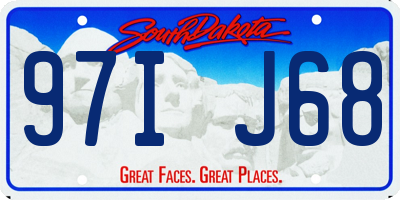 SD license plate 97IJ68