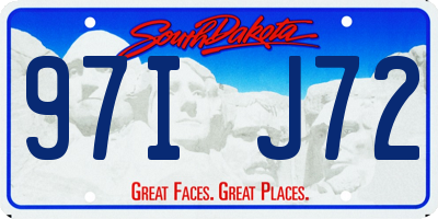 SD license plate 97IJ72