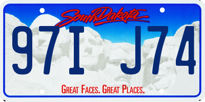 SD license plate 97IJ74