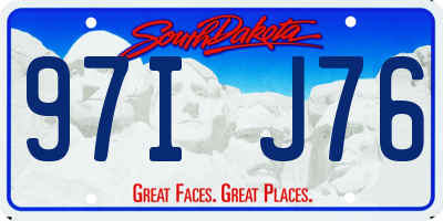 SD license plate 97IJ76