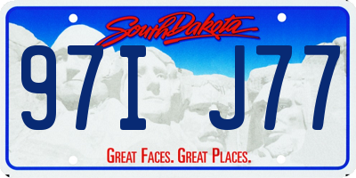 SD license plate 97IJ77