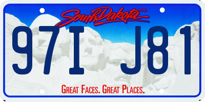 SD license plate 97IJ81