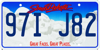SD license plate 97IJ82