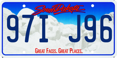 SD license plate 97IJ96