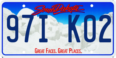 SD license plate 97IK02