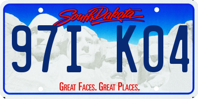 SD license plate 97IK04