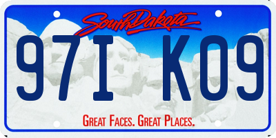 SD license plate 97IK09