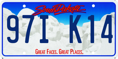SD license plate 97IK14