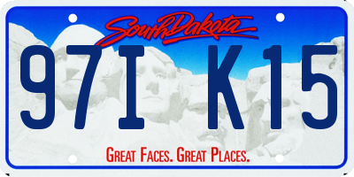 SD license plate 97IK15