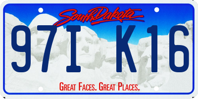 SD license plate 97IK16